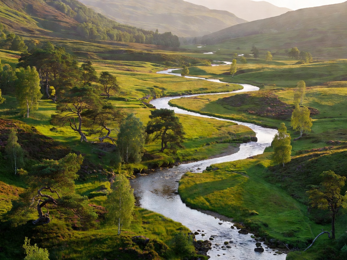 The River Spey winding through a Speyside valley
